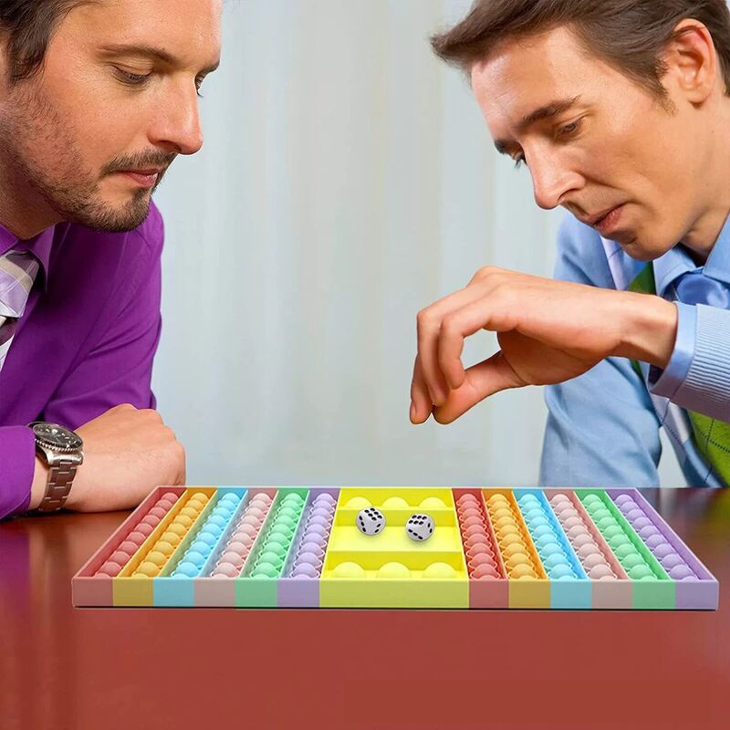 【ready stock】Đồ Chơi Bàn Cờ Nhấn Bóng Cỡ Lớn Màu Cầu Vồng Vui Nhộn Dành Cho Trẻ