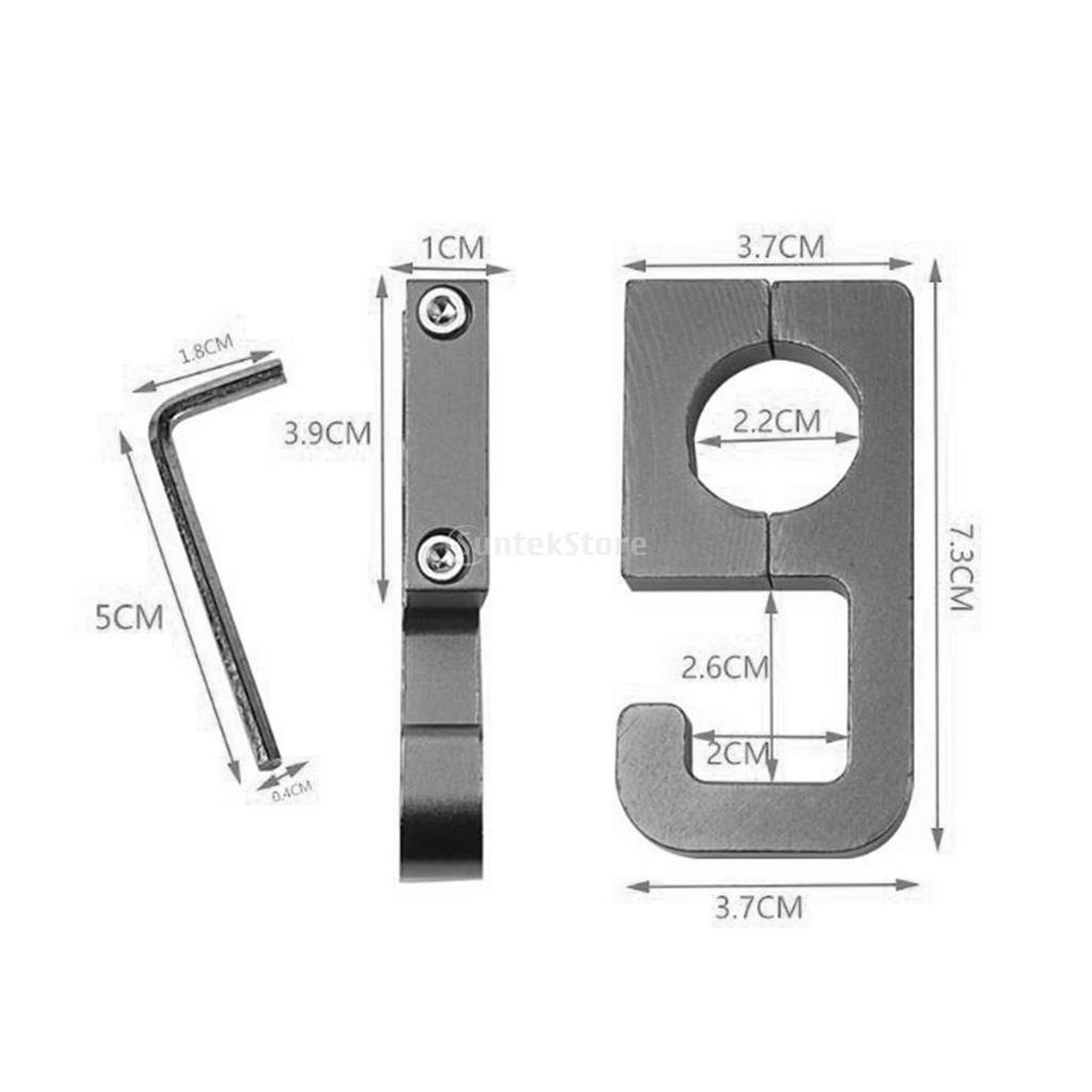 Móc Treo Xe Máy Cho Túi Chai Lắp Đặt Dễ Dàng Móc Tay Cầm Chống Thấm Nước Hợp Kim Nhôm Móc đa năng để treo túi, chai và các hành lý khác Phụ Kiện Xe Máy
