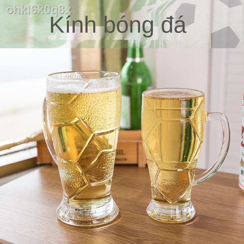 □ ◎ ♈❁Cốc bia thủy tinh nước lạnh Cúp bóng đá Quà tặng tươi 600ml 400ML thế giới lớn