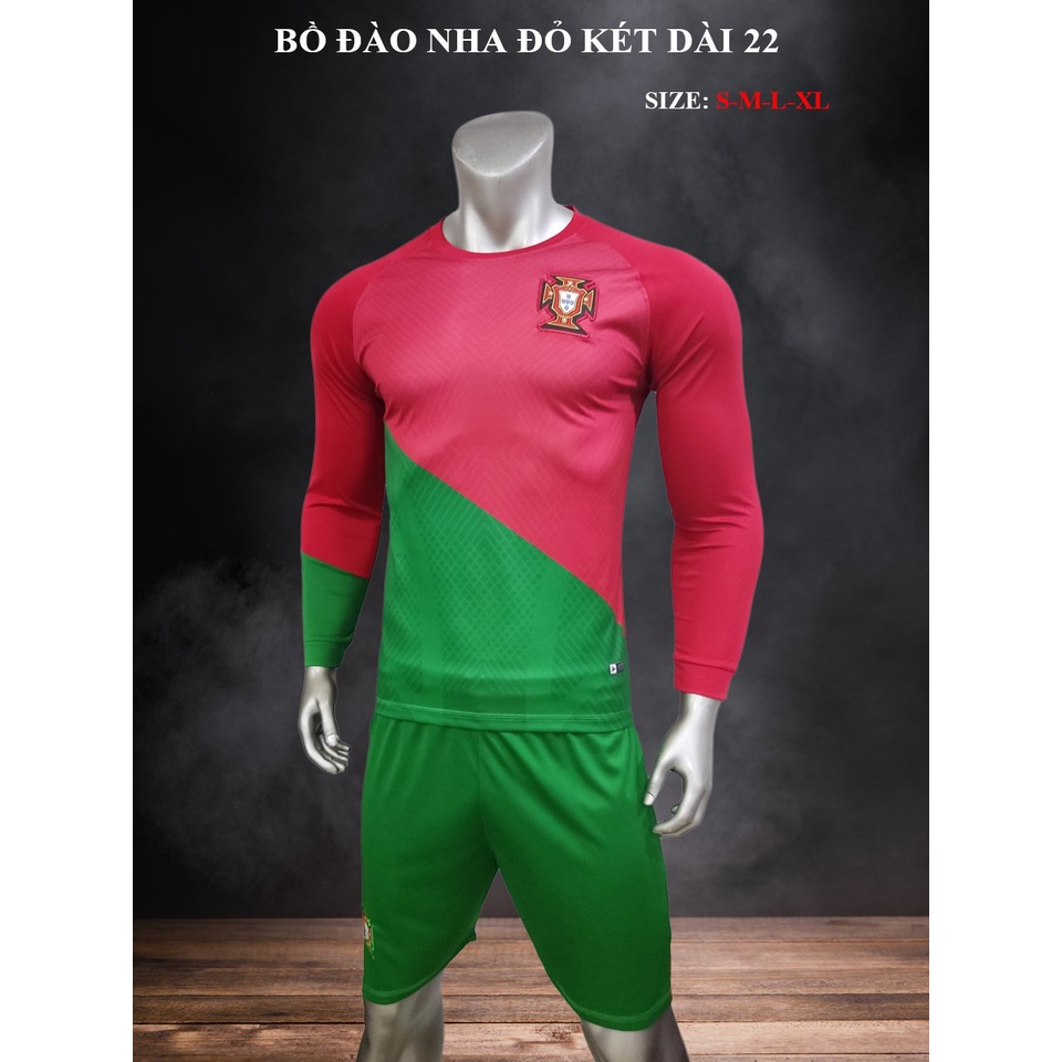 Bộ quần áo đá banh tay dài BĐN, Bộ quần áo bóng đá tay dài in tên và số theo yêu cầu