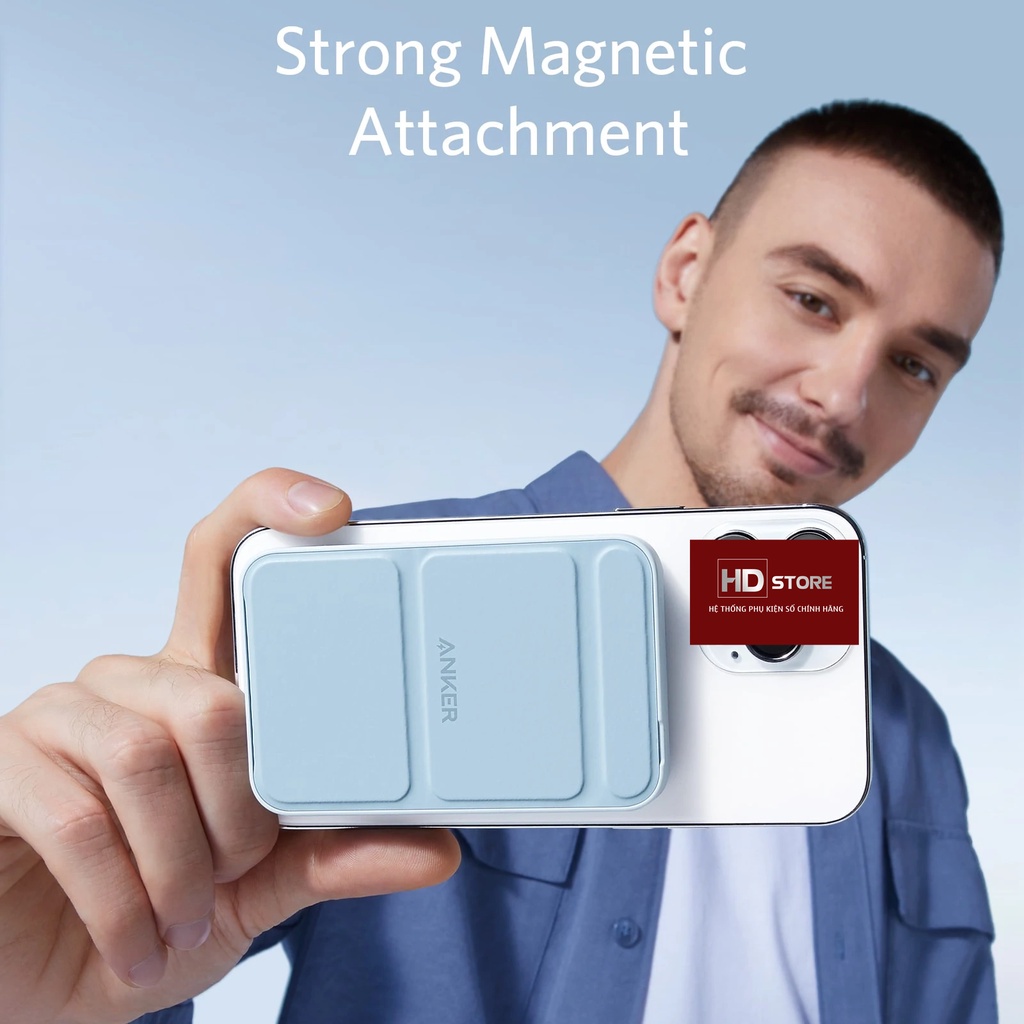 Sạc dự phòng không dây từ tính Anker A1611 5000mAh Maggo 622, pin dự phòng không dây sạc nhanh ip 12 ip 13 Pro Max