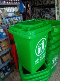 Thùng rác 60 lít xanh
