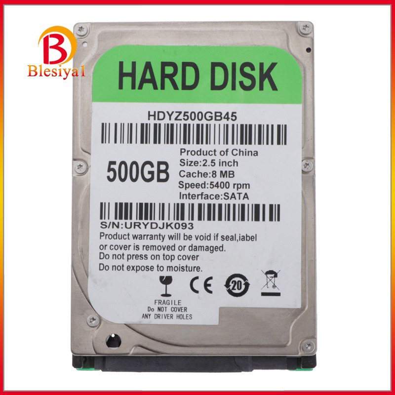 [BLESIYA1] Universla 2.5 inch 500GB Laptop Internal Hard Drive Disk SATA 2 8M 5400RPM