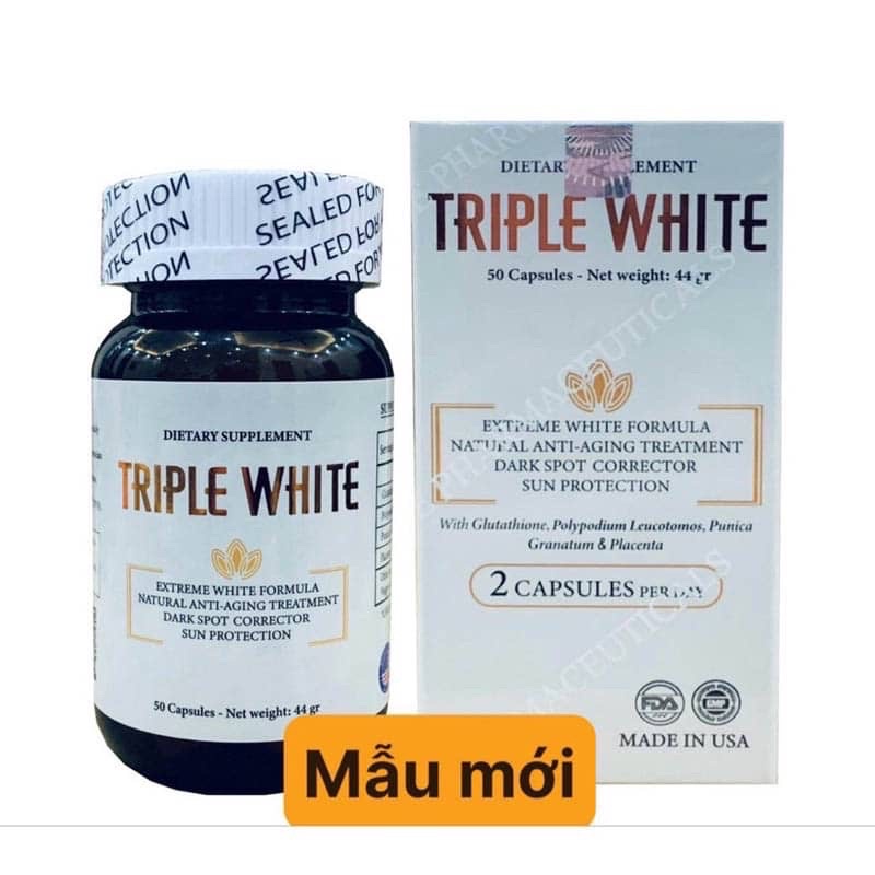 Viên uống trắng da Triple white