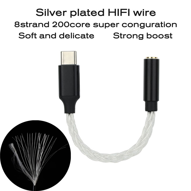 Dây Cáp Chuyển Đổi Âm Thanh Loại C Sang 3.5 Cho Huawei Meizu Jm04Pro Realtek Alc5686 Dac