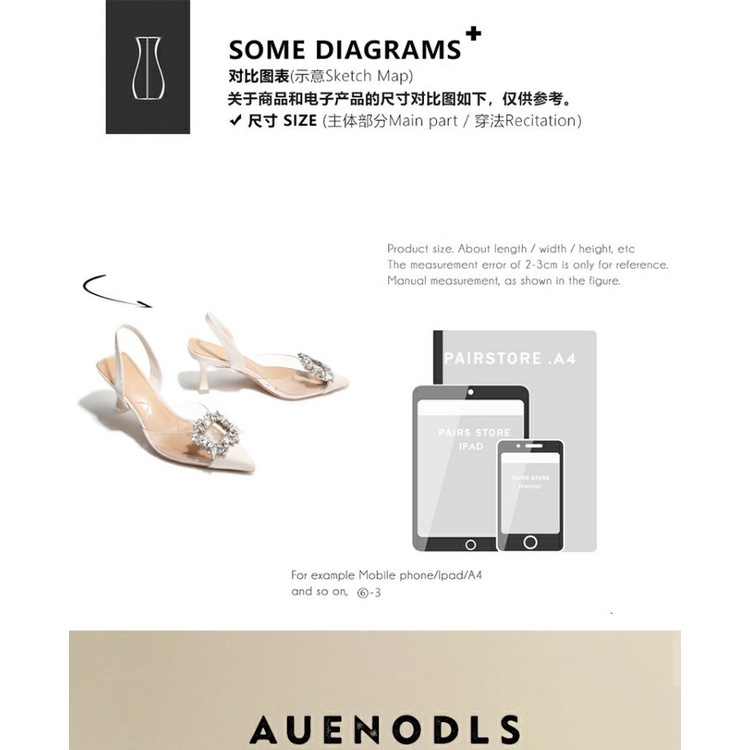 Giày Cao Gót Mũi Nhọn Màu Nude Trong Suốt Phối Khóa Vuông Thời Trang Cho Nữ