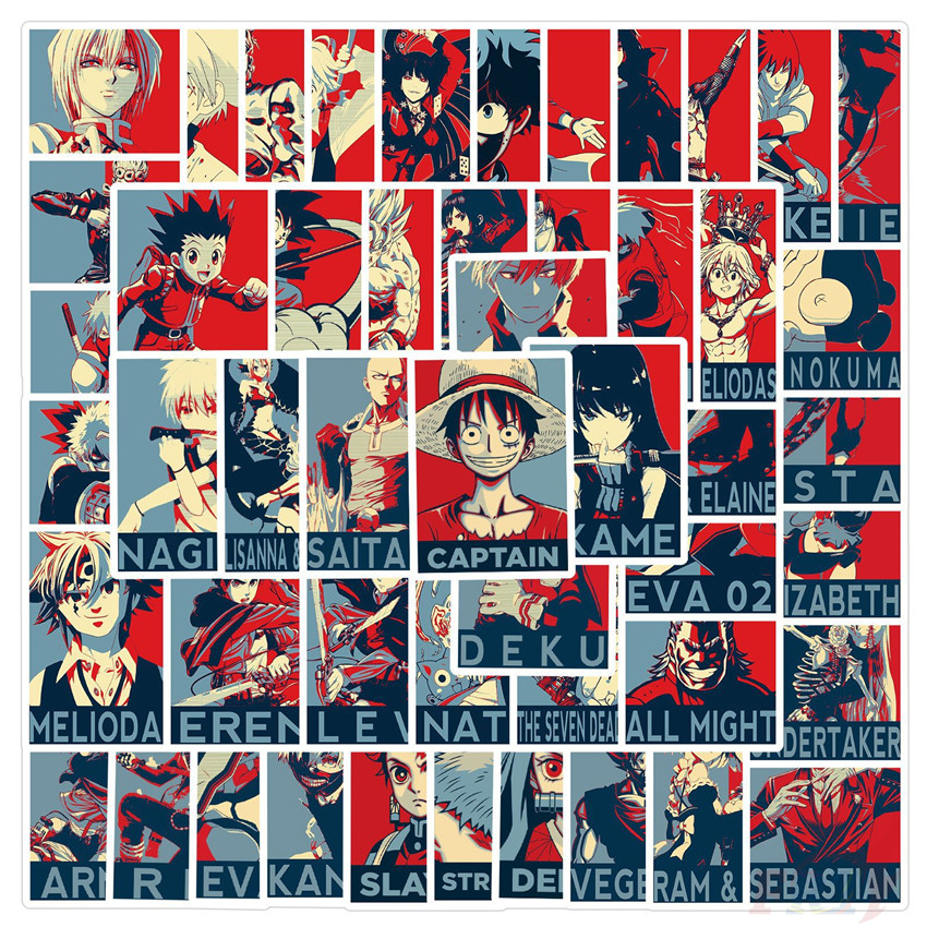 ❉ Classical Anime Cartoon Mixed Mini Poster Series 01 Stickers ❉ 50Pcs/Set DIY Fashion Mixed Waterproof Doodle Decals Stickers