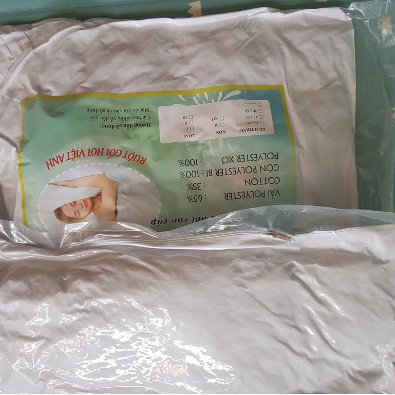 RUỘT GỐI VUÔNG ép hơi cao cấp 45x45cm hàng đẹp chất lượng có khóa kéo hạt dưa