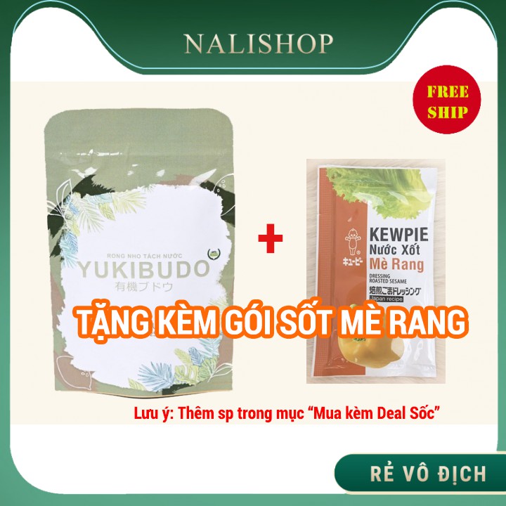 [SIÊU RẺ] Gói Rong Nho Tách Nước Yukibudo, Món Ăn Sức Khỏe, Thanh Mát, Tươi Ngon, Nâng Sức Đề Kháng Cơ Thể (Gói nhỏ)