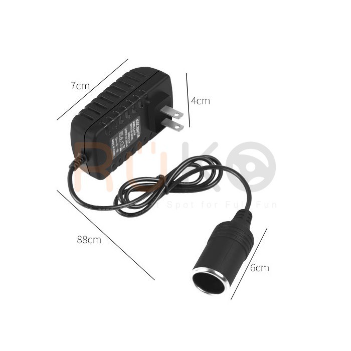 🚗 Adapter, thiết bị chuyển 220v sang 12V chuẩn đầu tẩu sạc ô tô, xe hơi