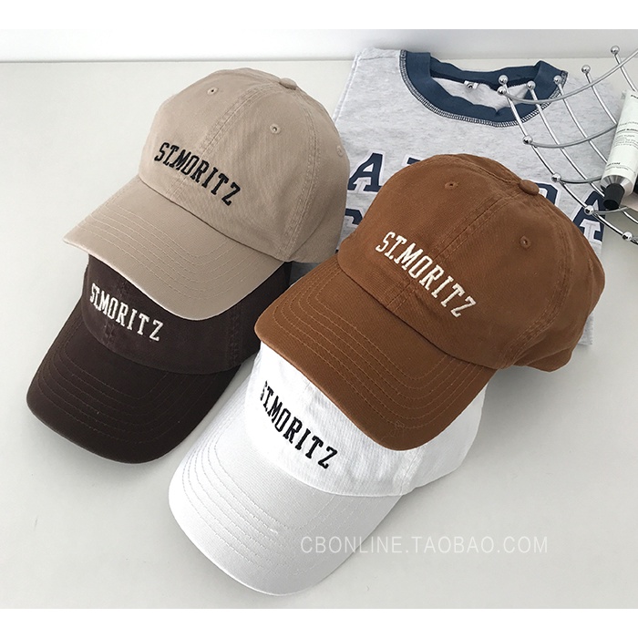 Mũ Lưỡi Trai Mềm Chống Nắng In Chữ Phong Cách Retro Mỹ Cho Nam Nữ