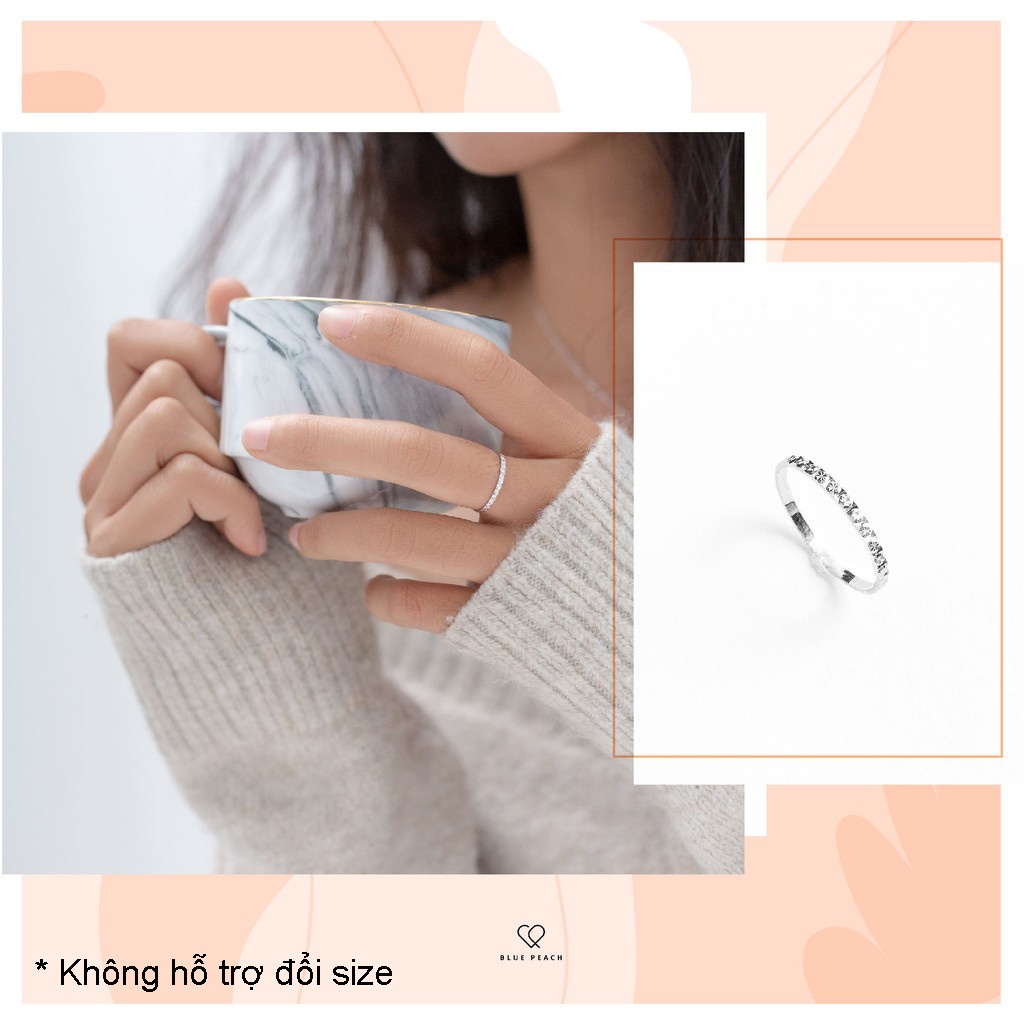 Nhẫn Bạc 925 Blue Peach Y20 Circle NT2033
