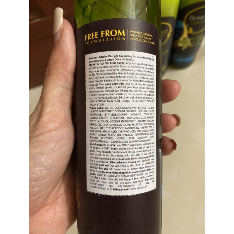 DẦU GỘI - DẦU XẢ BOTANECO GARDEN 290ML