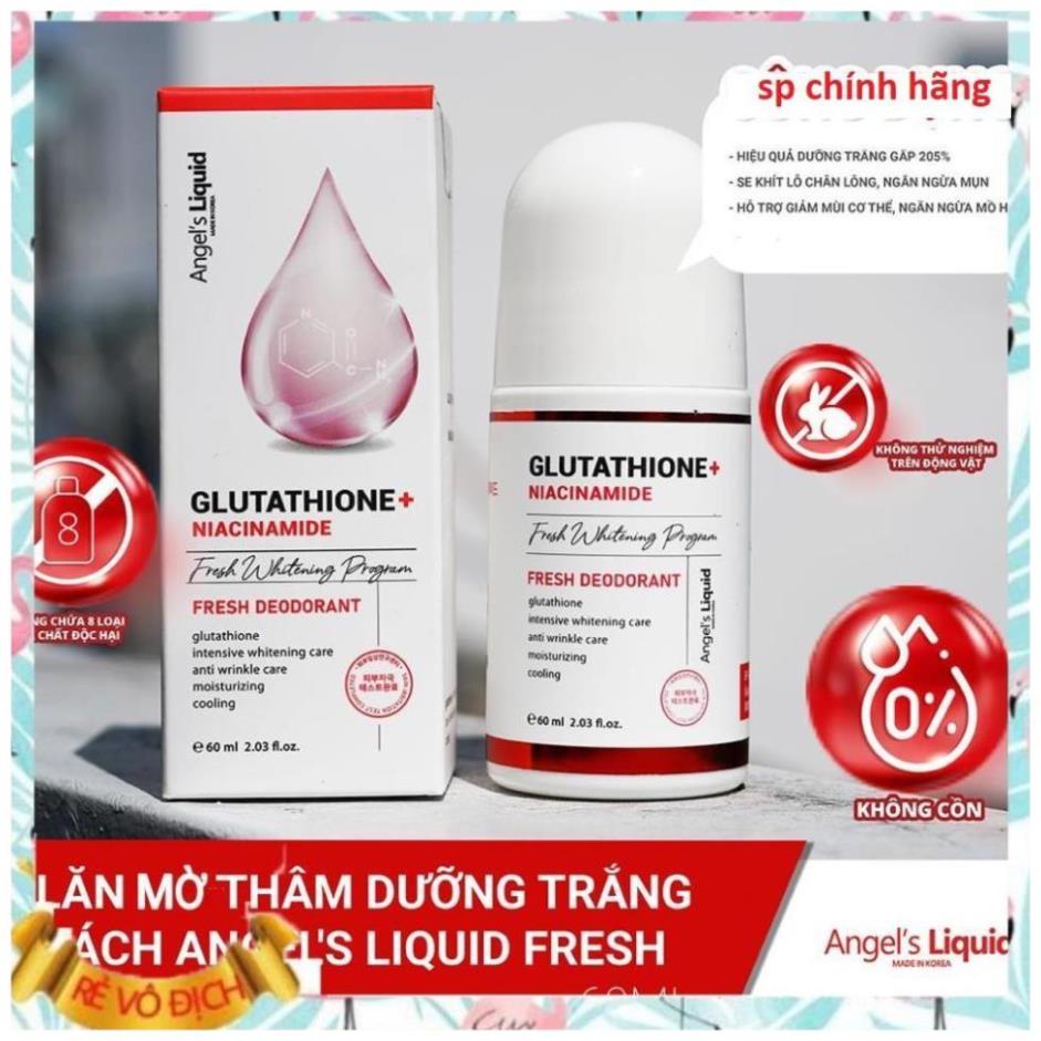 Lăn nách glutathione mờ thâm khử mùi dưỡng trắng da 60ml [ SALE MẠNH ]