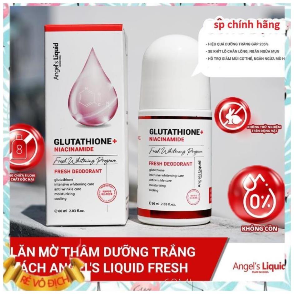 Lăn nách glutathione mờ thâm khử mùi dưỡng trắng da 60ml [ SALE MẠNH ]