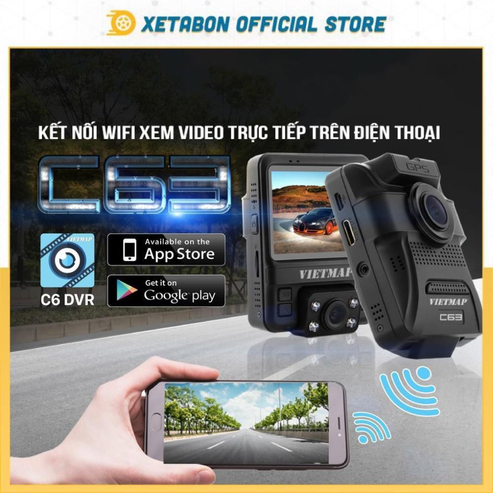Camera hành trình VietMap C63 Ghi Hình Cùng Lúc Trước & Trong xe, Cảnh Báo Giao Thông Bằng Giọng Nói + Thẻ 32GB | BigBuy360 - bigbuy360.vn