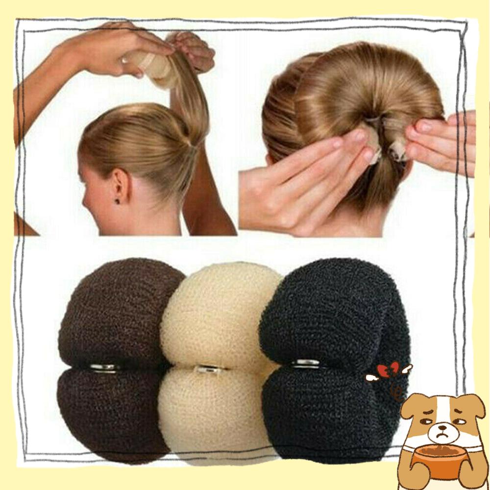 🌟YEW🌟 Beauty Hair Styling Tools Girls Women Donut Hair Curler Cute DIY Fashion Hairstyle Hair Bun/Multicolor