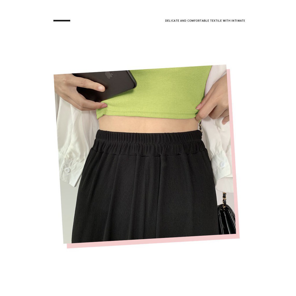 Quần JOGGER ỐNG RỘNG nữ kiểu quần bo gấu cạp cao thể thao DONNA GIRLS QD03