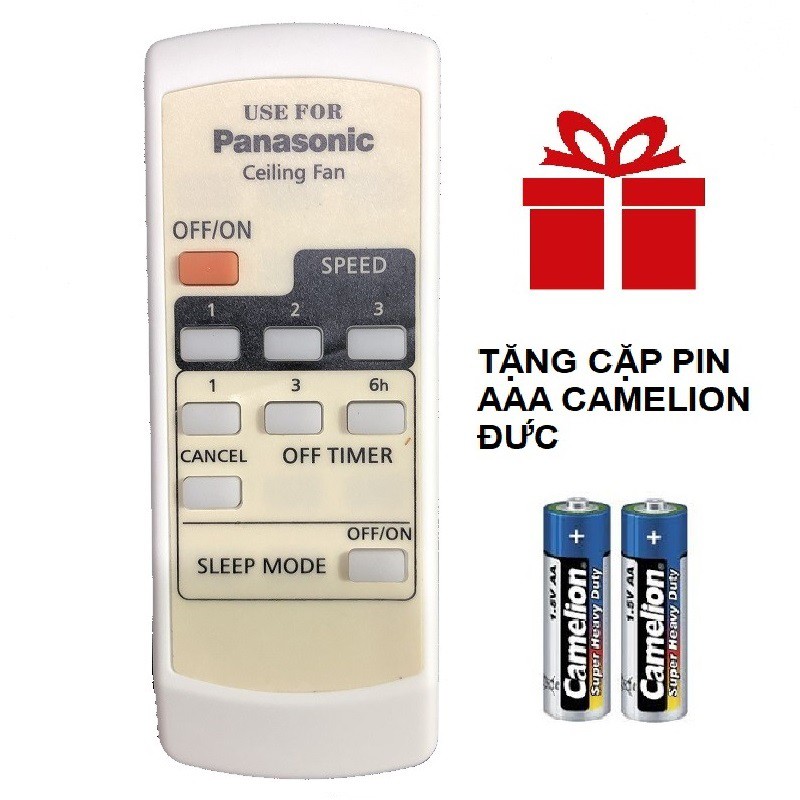 Remote điều khiển quạt trần Panasonic 4 cánh - Tặng pin