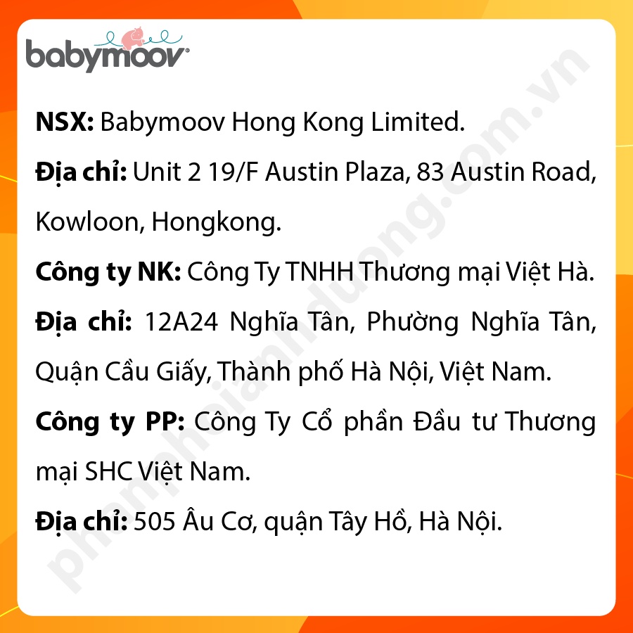 Gối chống bẹt đầu Babymoov Pháp bé ngủ ngon, chống bẹp đầu màu hồng, trắng, ghi