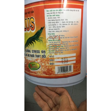 Vitamin C, Dùng Cho Nuôi Cá, Tôm, Tăng Sức Đề Kháng, Chống Chịu Bệnh 5kg/xô