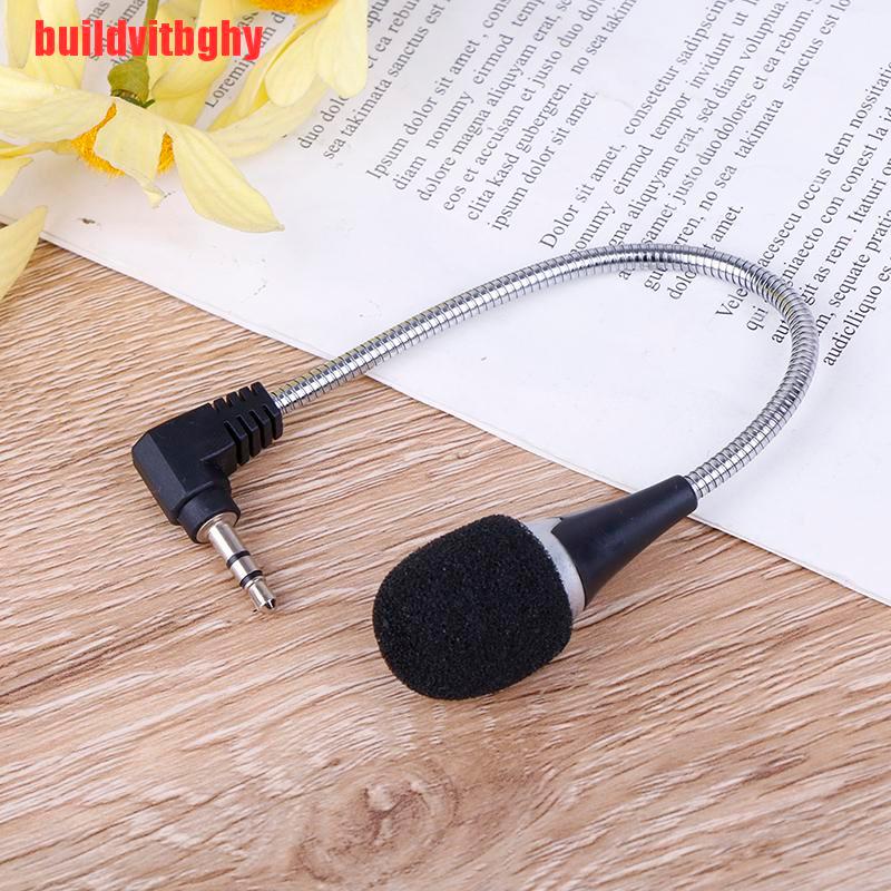 (Mua-Code) Micro Mini Linh Hoạt 3.5mm 1 Cái 2019 Cho Laptop Notebook Pc Podast Mic