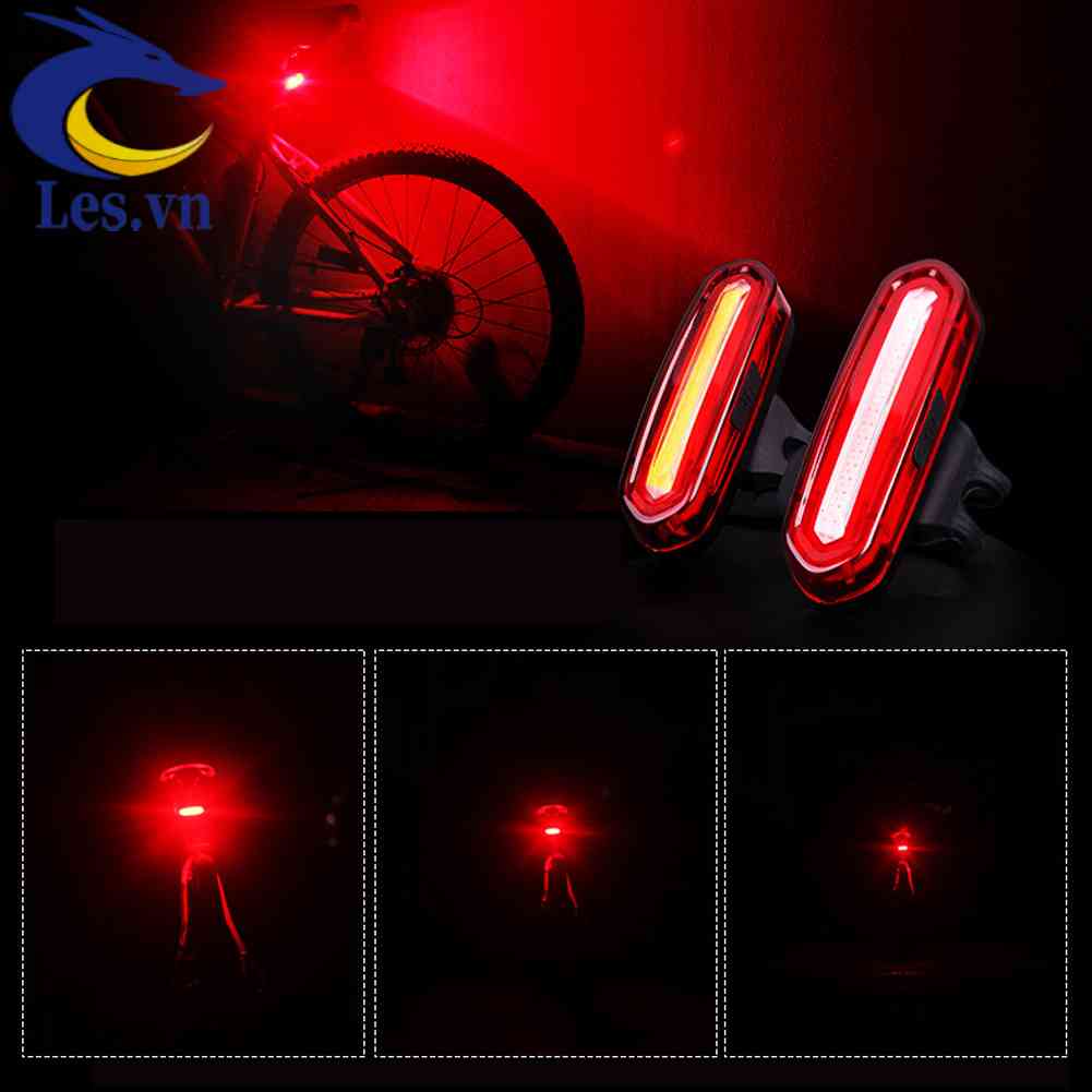 Đèn LED Sạc USB Gắn Phía Trước Và Sau Xe Đạp
