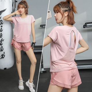 Set Bộ Đồ Tập GYM Nữ ❤️𝐇𝐀̀𝐍𝐆 𝐗𝐈̣𝐍❤️ Bộ Đồ Thể Thao Nữ Quần đùi ngắn boxer Áo thun thể thao Rẻ Đẹp 𝐆𝐘𝐌𝐒𝐓𝐎𝐑𝐄 805