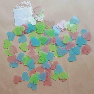 Gói 100 trái tim dạ quang siêu đẹp