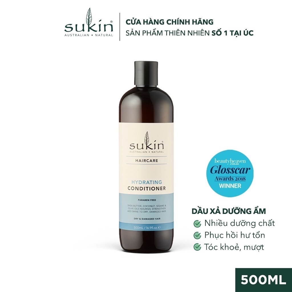 Dầu Xả Dưỡng Ẩm Cho Tóc Sukin Haircare Hydrating Conditioner 500ml