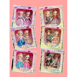 Hộp 2 búp bê chibi 15cm dễ thương