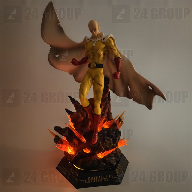 [43cm] Mô hình ONE PUNCH MAN nhân vật tượng Saitama trạng thái chiến đấu có đèn led mô hình cỡ lớn to thánh phồng tôm