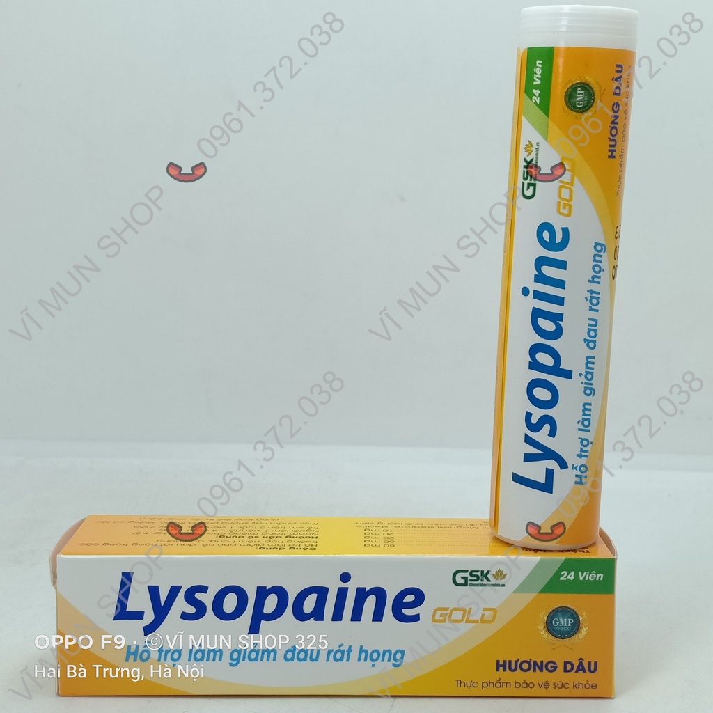Viên ngậm Lysopaine Gold 24 viên - Giảm đau rát họng
