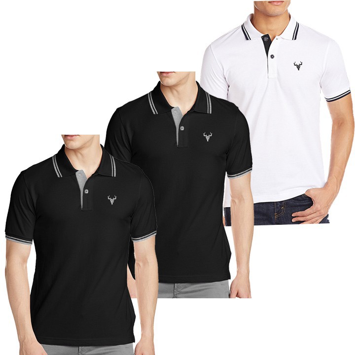 ÁO THUN NAM HÀNG HIỆU THÊU LOGO CHUẨN MỌI PHONG CÁCH -COMBO 3 ÁO ( 2 Đ-1TR ) - EZA