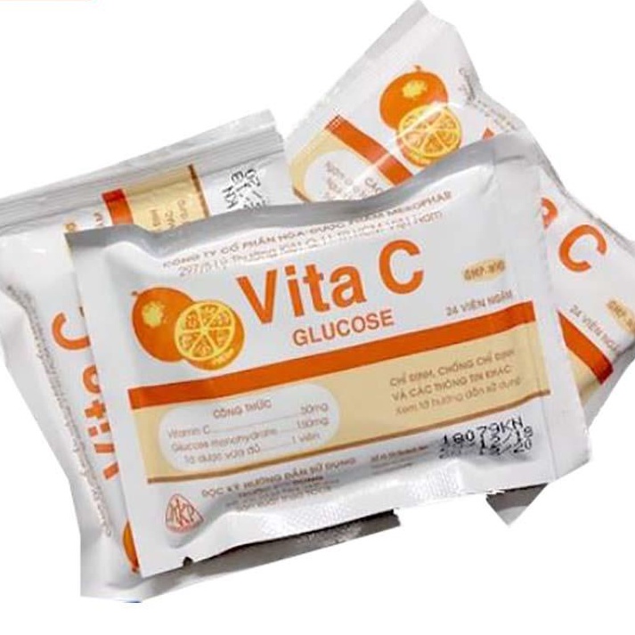 Combo 10 Kẹo Ngậm Vita C - Kẹo Cam Tuổi Thơ Vitamin C - Gói 24 viên