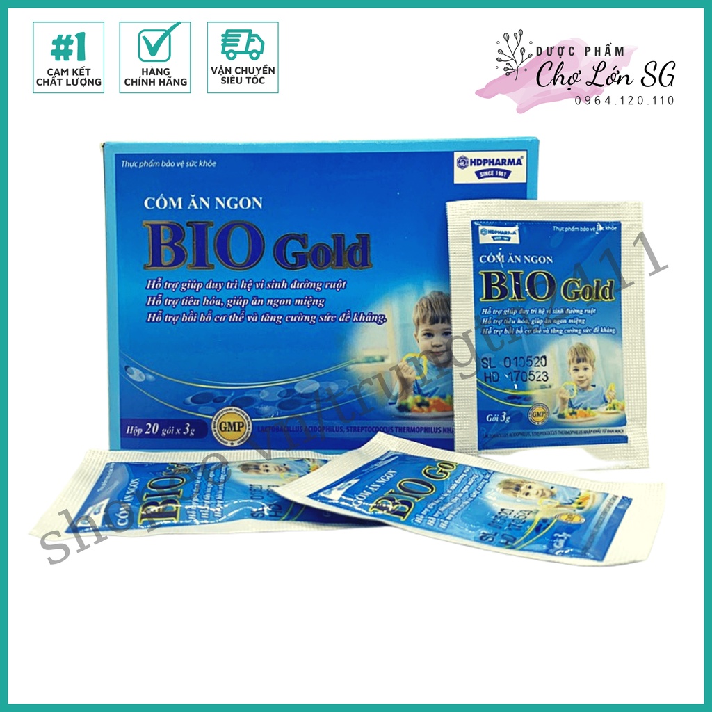 Cốm ăn ngon bio gold biogold hỗ trợ cải thiện đường tiêu hóa – Hộp 20 gói