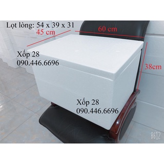 Thùng xốp 81 65 lít [20-25kg] đựng đá hải sản hoa quả đóng hàng cấp đông trồng cây nuôi cá