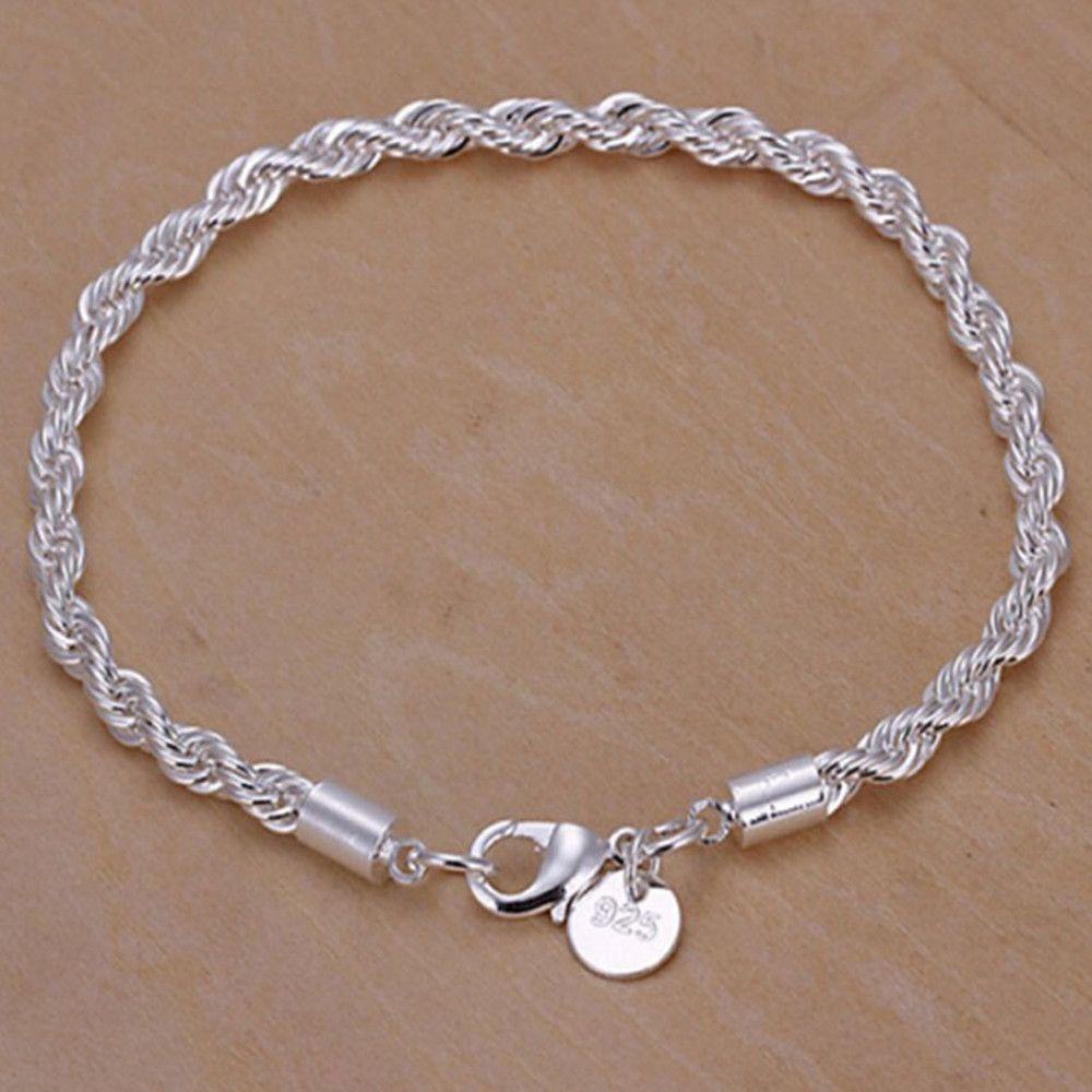 Vòng Tay Dây Xoắn 4MM Thời Trang Cho Nam Và Nữ