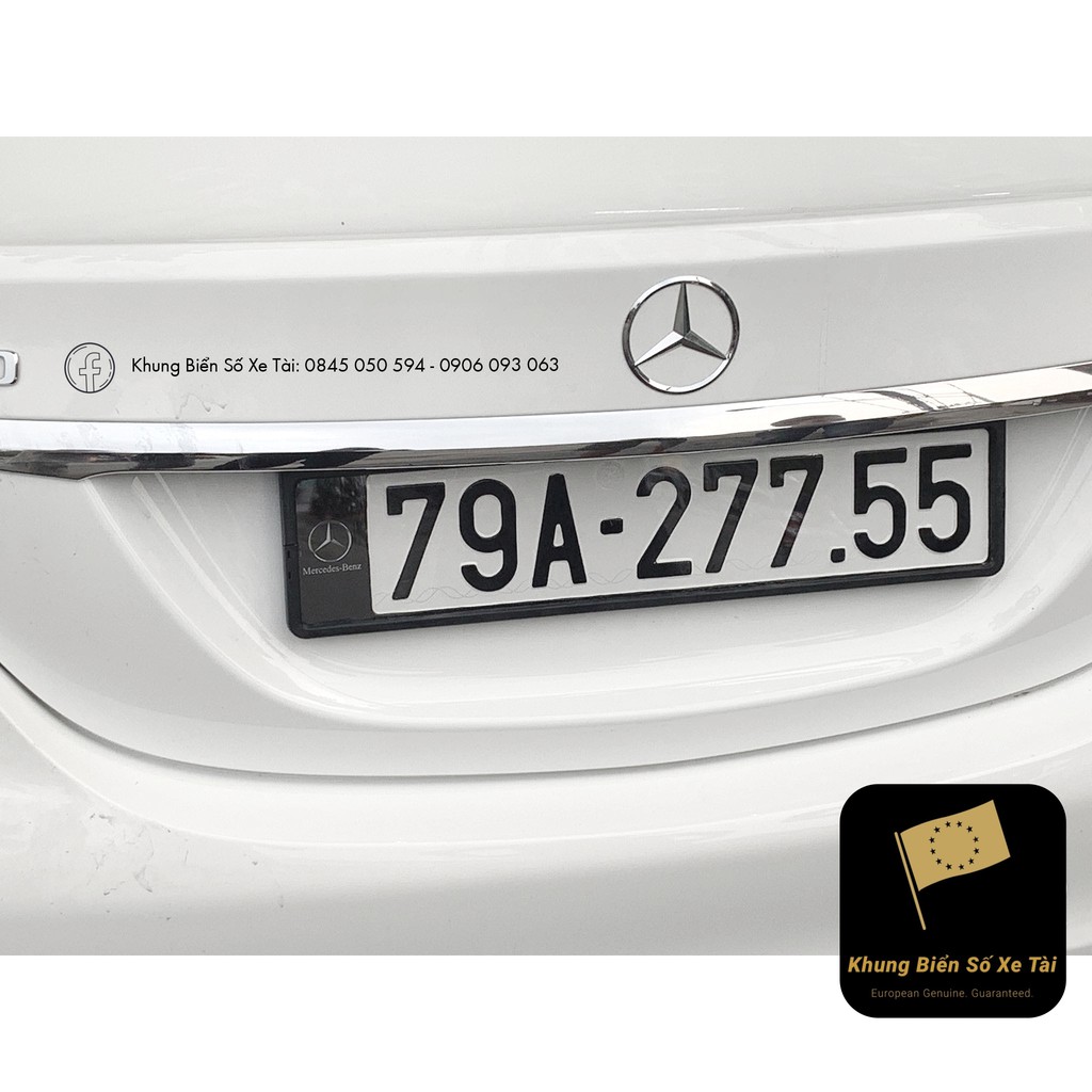 Khung biển số xe ô tô Châu Âu Wurth phiên bản Logo Mercedes-Benz