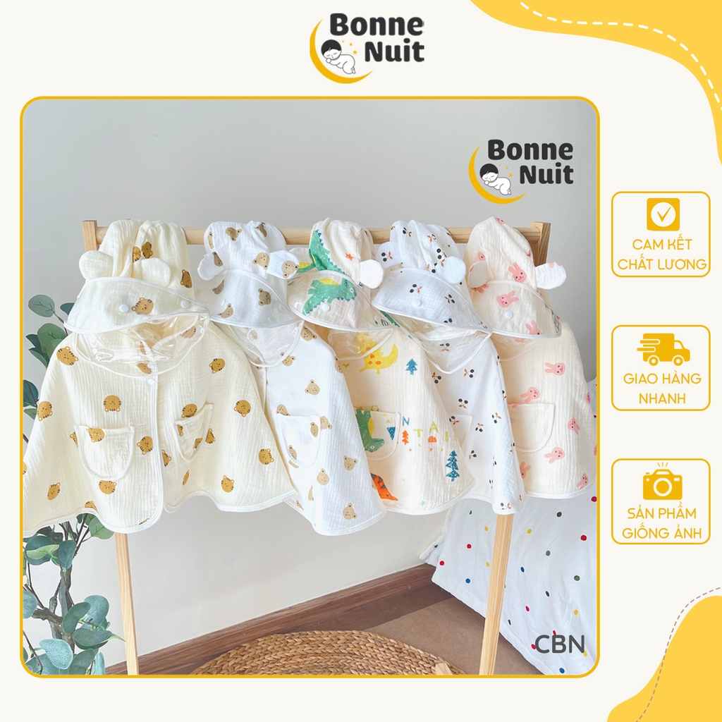 Áo choàng xô Bonne Nuit kèm tấm chắn giọt bắn