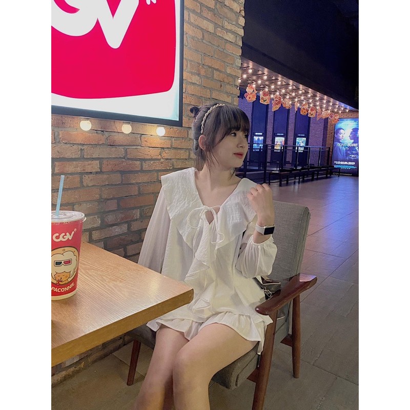 Set áo bèo viền kèm quần hotishort 💯💯
