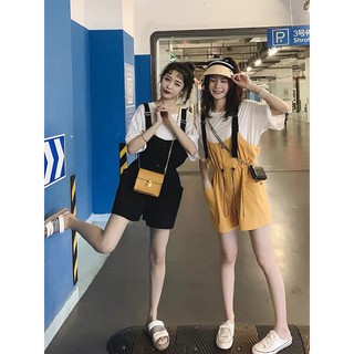 [RẺ VÔ ĐỊCH] Set quần sooc yếm túi + áo thun (Sỉ từ 5sp bất kỳ)