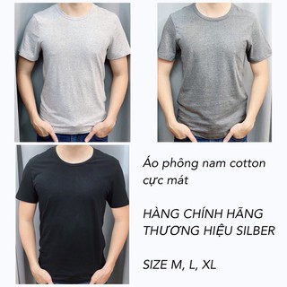 Áo phông nam cotton xuất dư xịn mát , áo nam SILBER HÀNG CHÍNH HÃNG