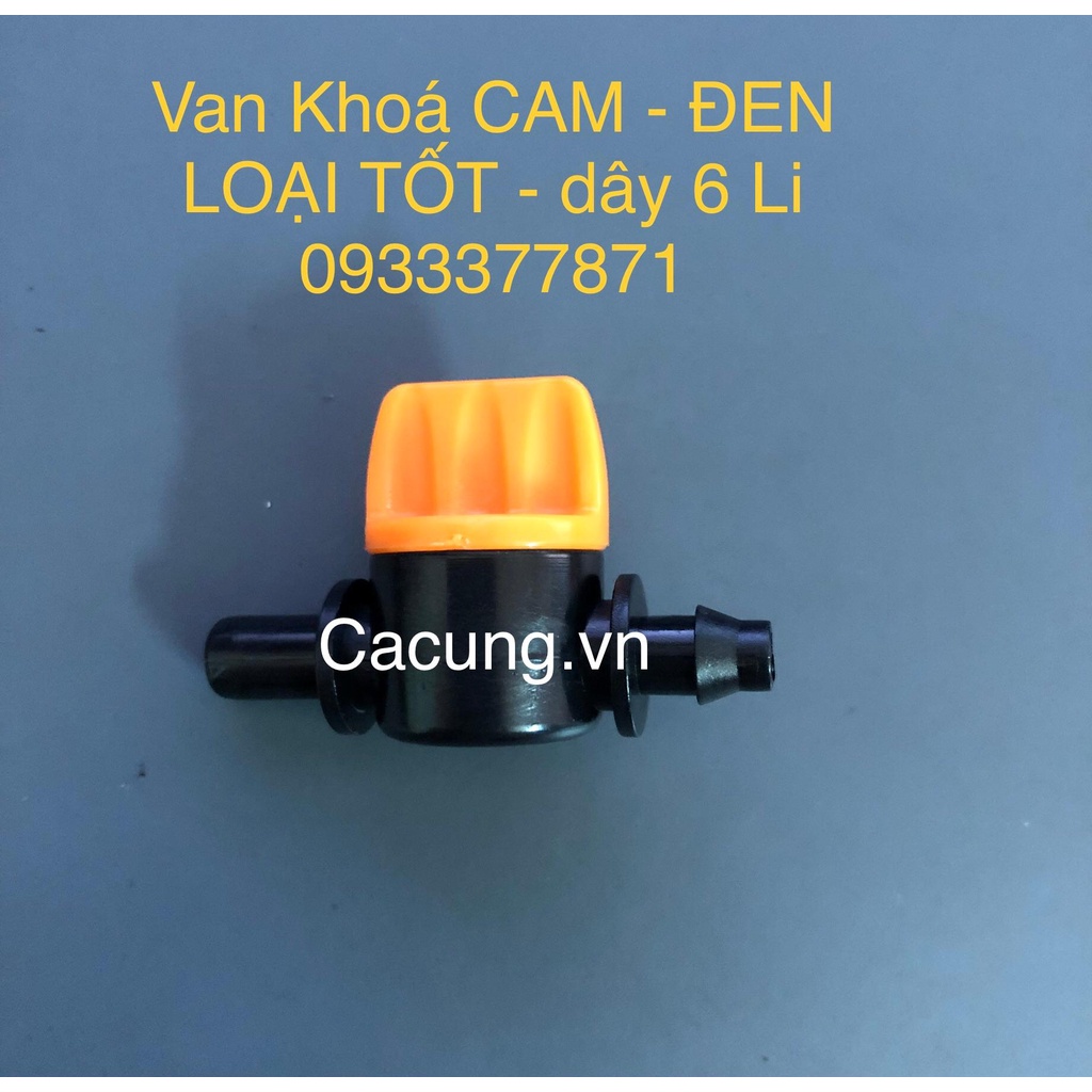 Van khóa CAM ĐEn cho ống dây oxy 6mm, van khóa nối ống 6 ly cho hệ thống tưới cây (Loại Tốt)