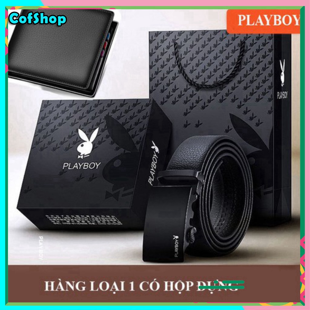 Bộ đôi ví da Thắt Lưng Da Nam Thời Trang - pl299 có hộp (Cofshop)