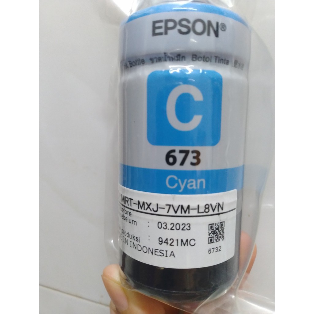 Mực Epson 673 màu xanh dành cho máy Epson L805 / L850 / L1800 / L810 / L800- xanh (Cyan)
