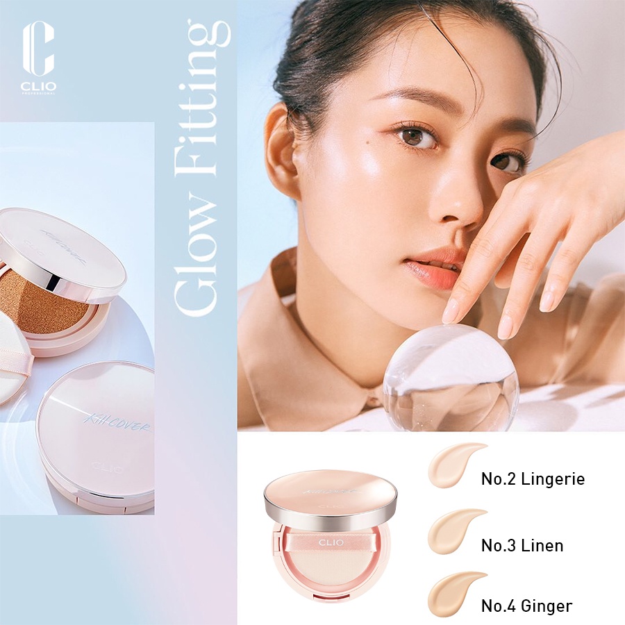 Phấn Nước Căng Mướt Da Clio Kill Cover Glow Fitting Cushion Spf50+ Pa+++ 15G (Tặng 1 lõi Refill)