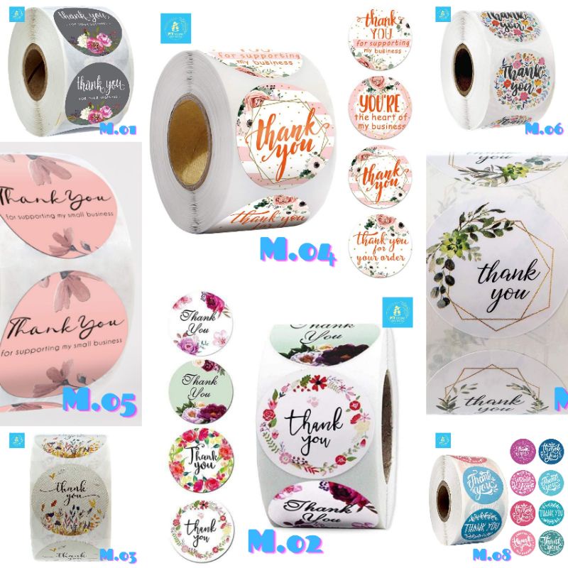 500 Tem Tròn Dán Decal Cảm Ơn Khách Đã Đặt Hàng - 1inch/2.5cm