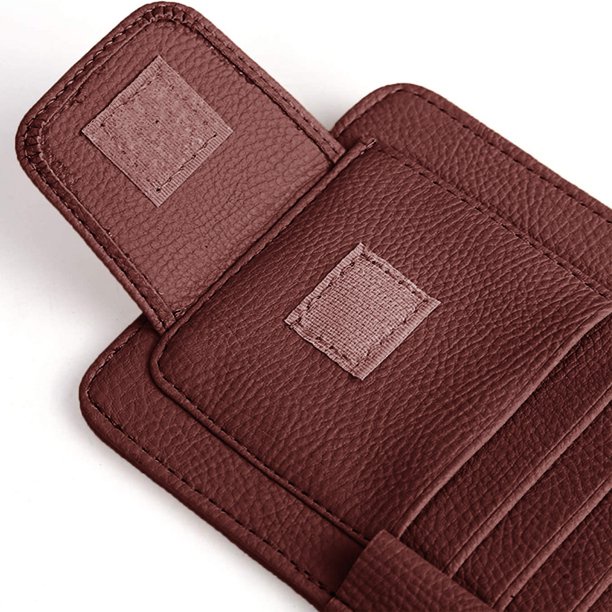 Bóp Da Nội Thất Ô Tô 12.5 * 16cm Kẹp Kính, Kẹp Danh Thiếp, Kẹp Hóa Đơn 8