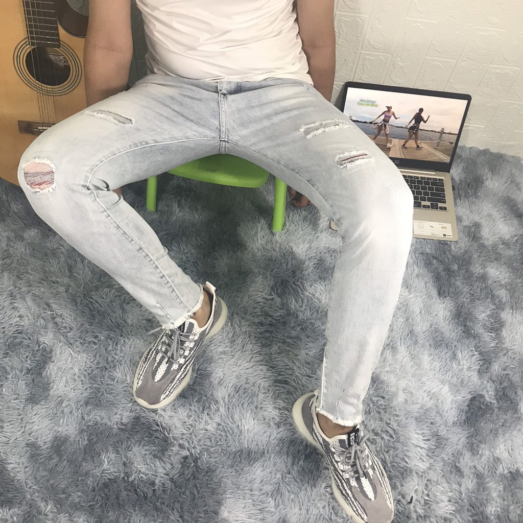 Quần jean nam wash, xanh nhạt phong cách trẻ trung năng động MS 352 có size đại | BigBuy360 - bigbuy360.vn